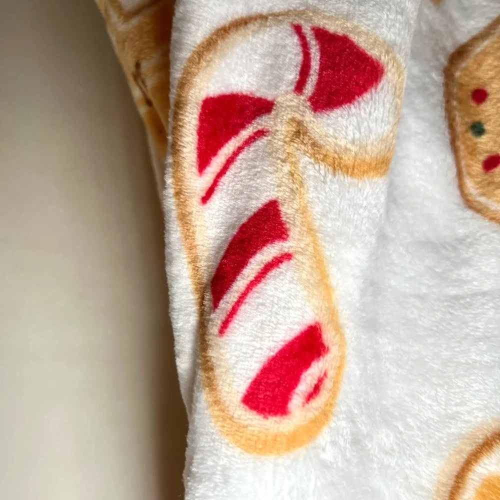 Country Western Gingerbread Cookies Christmas Throw Blanket + Cup w/Lid Cowgirl